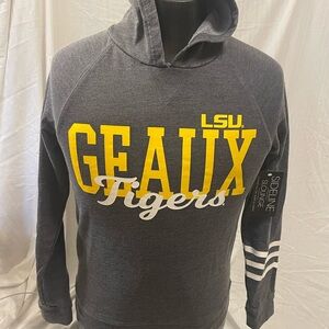 LSU Geaux Tigers No Pocket Hoodie by Sideline Apparel Size Small